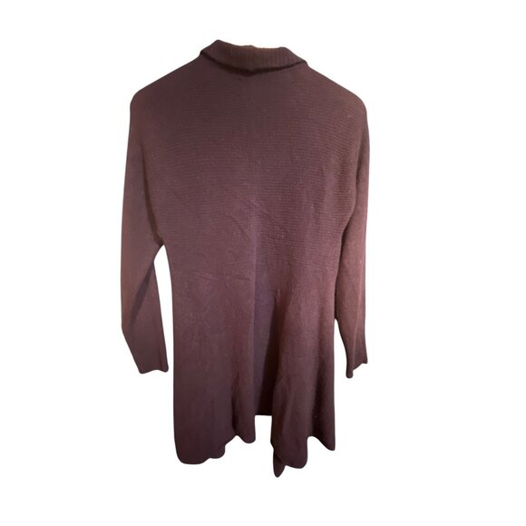 Cynthia Rowley Womens M Purple Ruffled Open Front Cardigan Sweater Medium 100% C - Picture 2 of 4